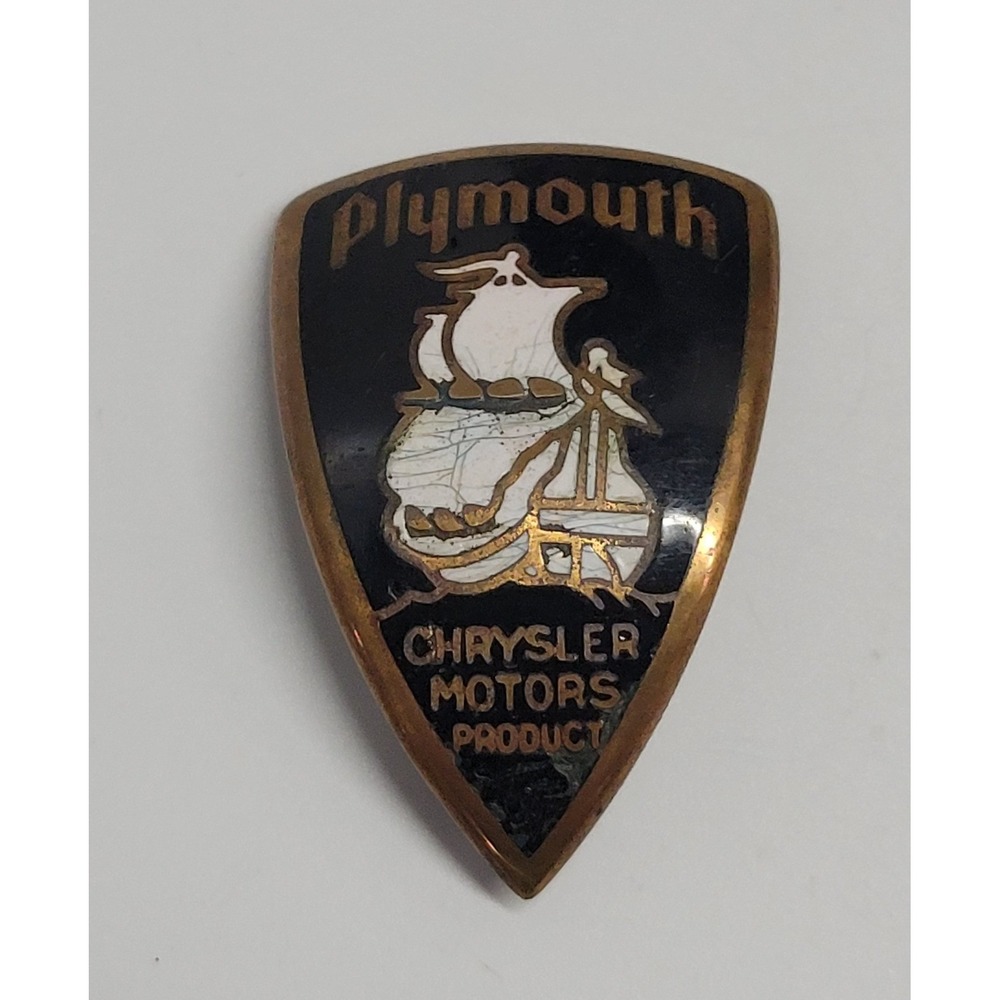 Vintage Plymouth Chrysler Motors Product Badge Emblem Fox Co 2 Inch
